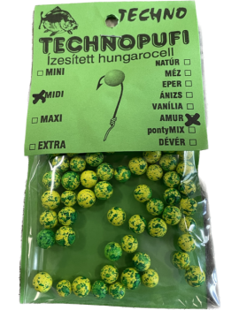 Dirbtinis masalas TECHNOPUFF Pop-up 7mm ( Žali/geltoni, Amūrams )