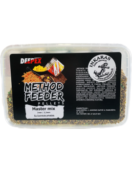 Peletės Deepex Method Feeder 2-2.3mm 400g - Master Mix su žuviniais priedais